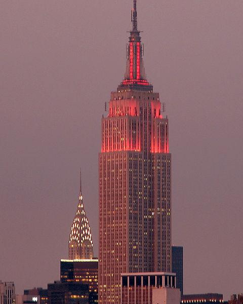 New York skyline at night