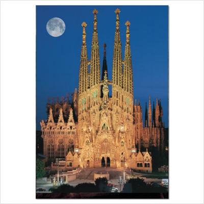 Barcelone vue aérienne durant la nuit