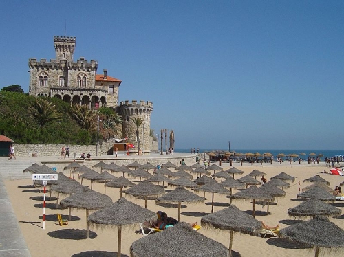 Tamariz beach in the central coastal area of Estoril