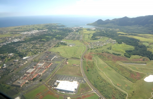 Vue aérienne de Lihue