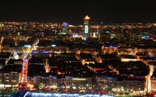 Lyon with the old city in the foreground