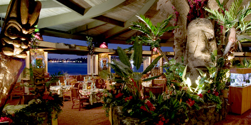 Royal Kona Resort pool at night