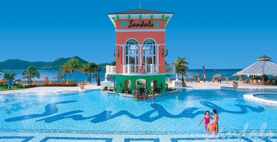 Sandals Grande St Lucian beach