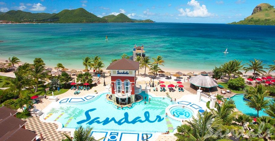 Sandals Grande St Lucian beach